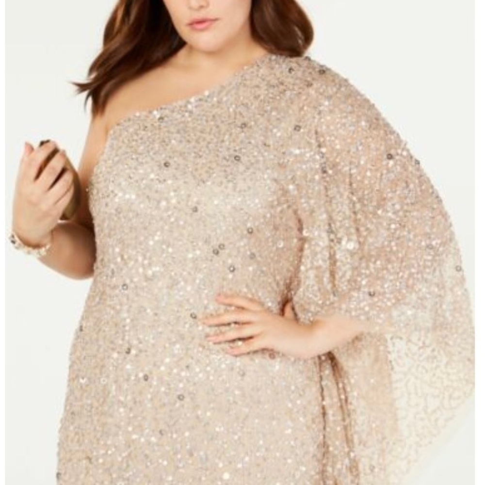 Adrianna Papell Bell Sleeve Evening Dress